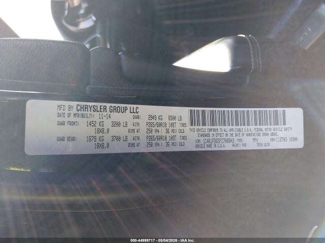 2015 Jeep Grand Cherokee Limited მანქანა იყიდება აუქციონზე, vin: 1C4RJFBG5FC706843, აუქციონის ნომერი: 44999717