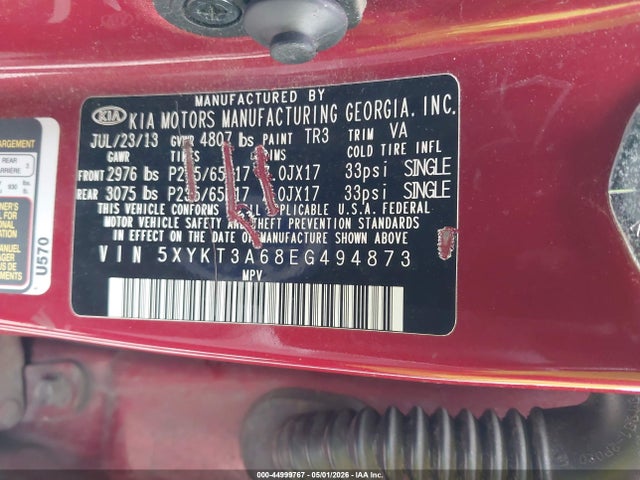 5XYKT3A68EG494873 KIA SORENTO LX