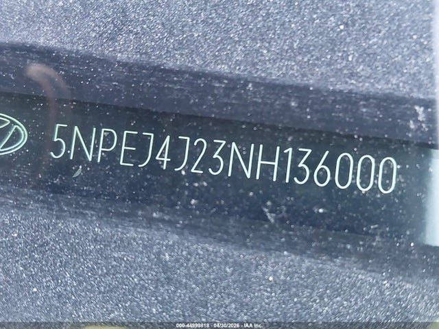 Aukcja sprzedaży 2022 Hyundai Sonata Sel Plus, vin: 5NPEJ4J23NH136000, numer aukcji: 44999818