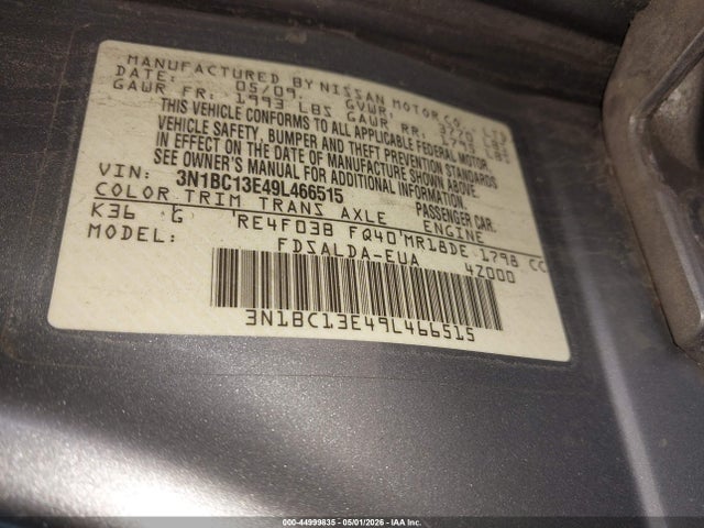 Продаж на аукціоні авто 2009 Nissan Versa 1.8s, vin: 3N1BC13E49L466515, номер лоту: 44999835