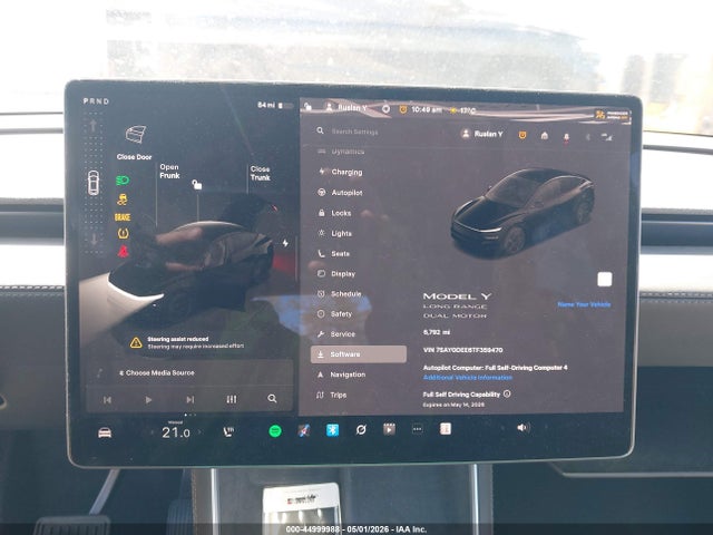 Aukcja sprzedaży 2026 Tesla Model Y All-wheel Drive/long Range Launch Series/premium All-wheel Drive, vin: 7SAYGDEE6TF359470, numer aukcji: 44999988