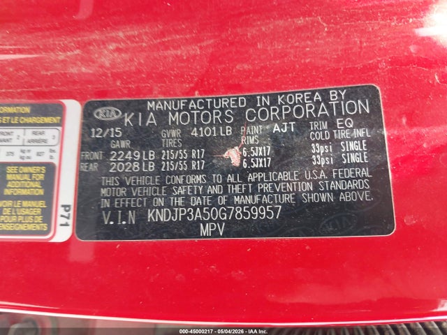 Продаж на аукціоні авто 2016 Kia Soul +, vin: KNDJP3A50G7859957, номер лоту: 45000217