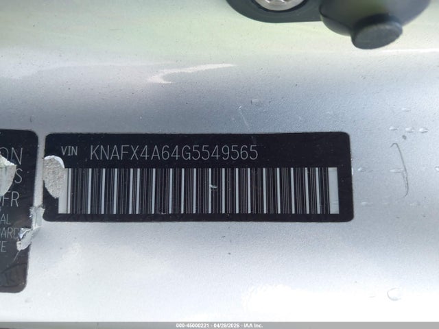 45000221 :رقم المزاد ، KNAFX4A64G5549565 vin ، 2016 Kia Forte Lx مزاد بيع