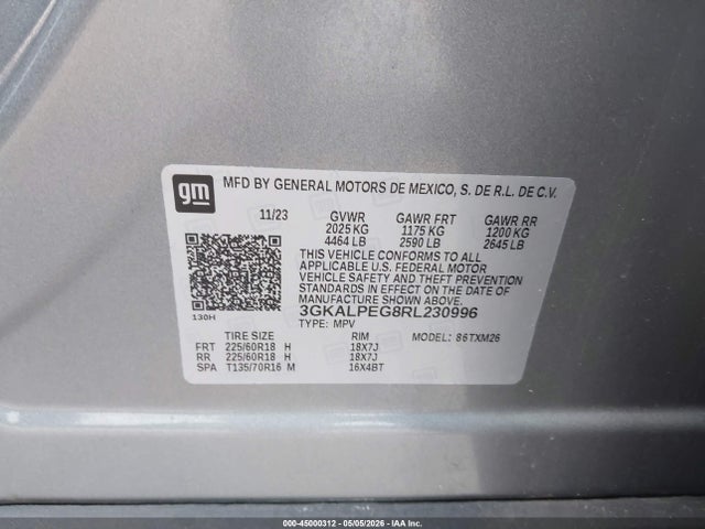 Продаж на аукціоні авто 2024 Gmc Terrain Fwd Slt, vin: 3GKALPEG8RL230996, номер лоту: 45000312