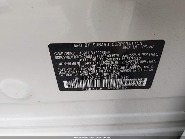 Subaru Forester Touring 2020 JF2SKAXC9LH541516 Image 9