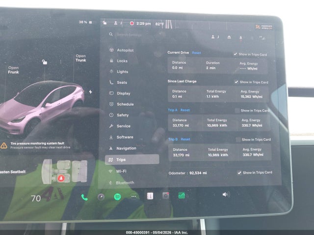 45000391 :رقم المزاد ، 5YJYGDEEXMF096690 vin ، 2021 Tesla Model Y Long Range Dual Motor All-wheel Drive مزاد بيع