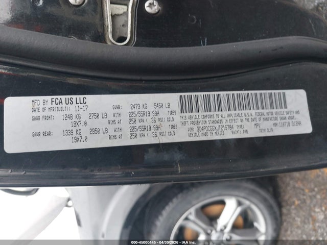 2018 Dodge Journey Crossroad მანქანა იყიდება აუქციონზე, vin: 3C4PDCGGXJT215784, აუქციონის ნომერი: 45000445