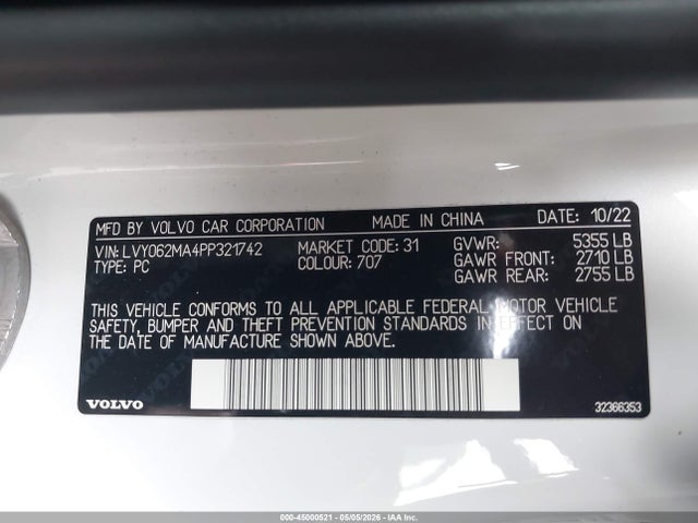 Volvo S90 B6 Ultimate 2023 LVY062MA4PP321742 Image 9