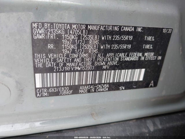 Toyota Rav4 Adventure 2021 2T3J1RFV1MW153903 Image 9