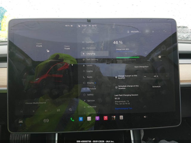 45000756 :رقم المزاد ، 5YJ3E1EAXJF037470 vin ، 2018 Tesla Model 3 Long Range/mid Range مزاد بيع