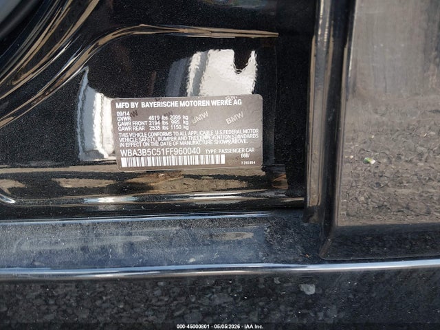 Продажа на аукционе авто 2015 Bmw 328i Xdrive, vin: WBA3B5C51FF960040, номер лота: 45000801