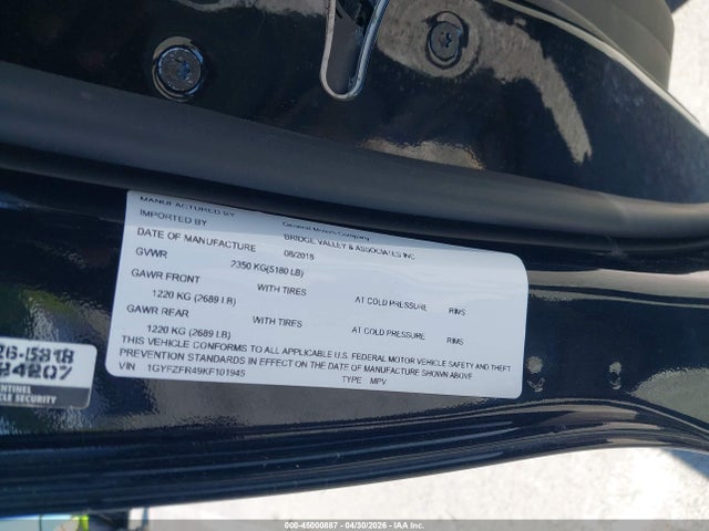 Продажа на аукционе авто 2019 Cadillac Xt4 Sport, vin: 1GYFZFR49KF101945, номер лота: 45000887