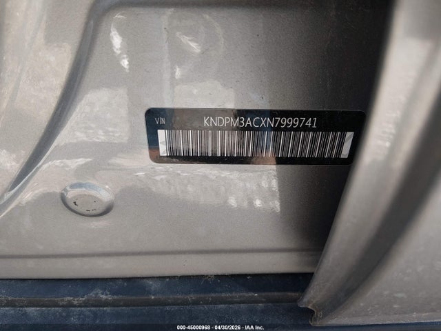 2022 Kia Sportage Lx მანქანა იყიდება აუქციონზე, vin: KNDPM3ACXN7999741, აუქციონის ნომერი: 45000968