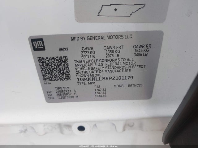 1GKKNLLS5PZ101179 GMC Acadia Awd At4