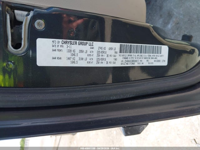 45001159 :رقم المزاد ، 2D4RN4DG3BR690815 vin ، 2011 Dodge Grand Caravan Express مزاد بيع