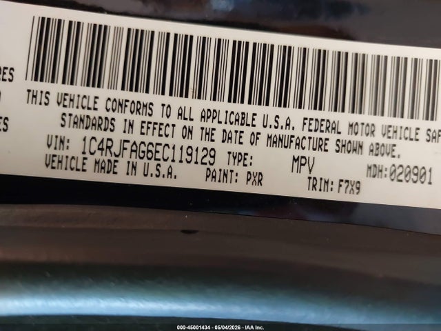 Продажа на аукционе авто 2014 Jeep Grand Cherokee Laredo, vin: 1C4RJFAG6EC119129, номер лота: 45001434