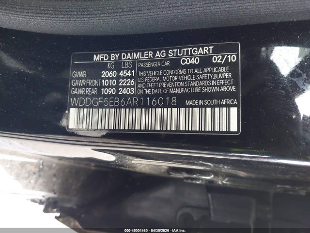 Продажа на аукционе авто 2010 Mercedes-benz C 300 Luxury/sport, vin: WDDGF5EB6AR116018, номер лота: 45001460
