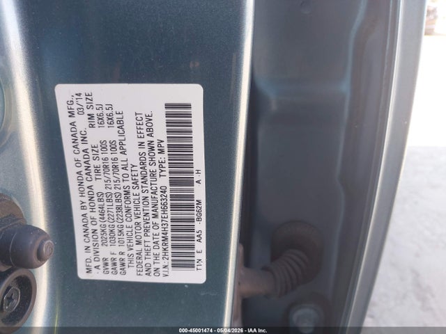 Honda CR-V LX 2014 2HKRM4H37EH663240 Image 9