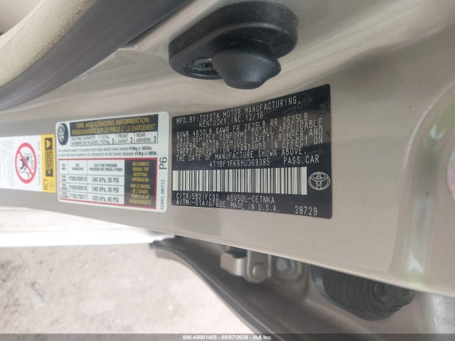 4T1BF1FK6HU369385 Toyota CAMRY LE