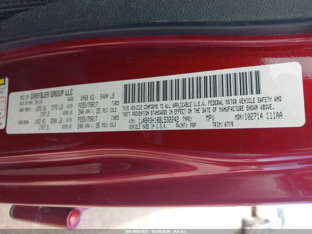 Aukcja sprzedaży 2011 Jeep Wrangler Unlimited Sport, vin: 1J4BA3H18BL532242, numer aukcji: 45001531