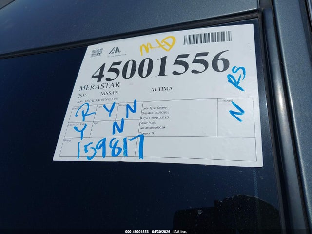 1N4AL3AP6FN355197 Nissan Altima 2.5 S