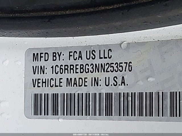 Auction sale of the 2022 Ram 1500 Lone Star  4x2 6'4 Box, vin: 1C6RREBG3NN253576, lot number: 45001728