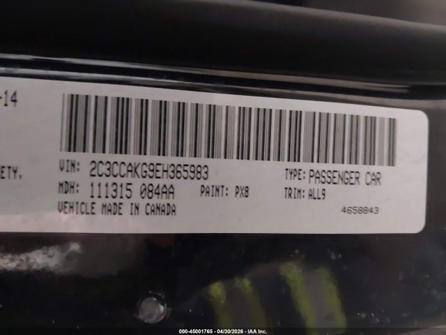 Aukcja sprzedaży 2014 Chrysler 300c Awd, vin: 2C3CCAKG9EH365983, numer aukcji: 45001765