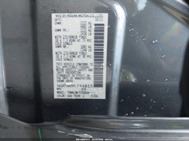 Продаж на аукціоні авто 2023 Nissan Rogue Sv Intelligent Awd, vin: 5N1BT3BB9PC744815, номер лоту: 45001817