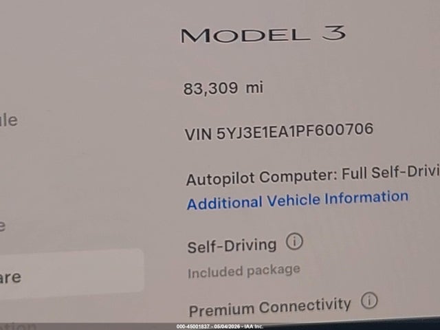Tesla Model 3 Rear-wheel Drive 2023 5YJ3E1EA1PF600706 Image 14