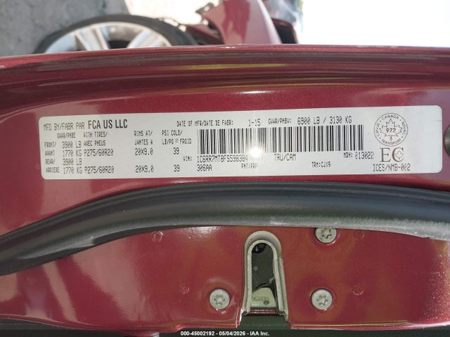 Продаж на аукціоні авто 2015 Ram 1500 Sport, vin: 1C6RR7MT8FS598384, номер лоту: 45002192