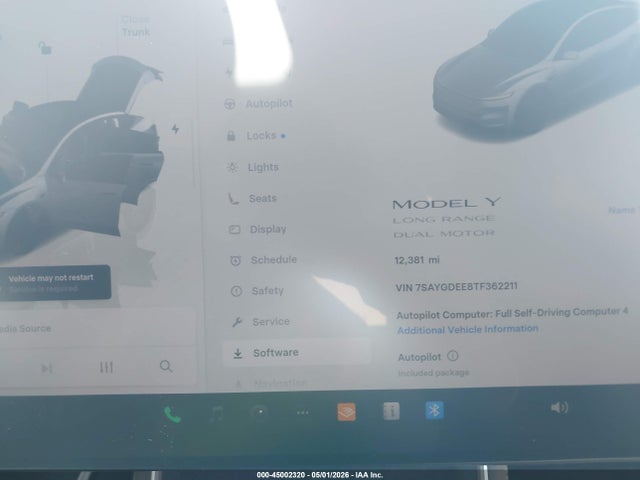 Продажа на аукционе авто 2026 Tesla Model Y All-wheel Drive/long Range Launch Series/premium All-wheel Drive, vin: 7SAYGDEE8TF362211, номер лота: 45002320
