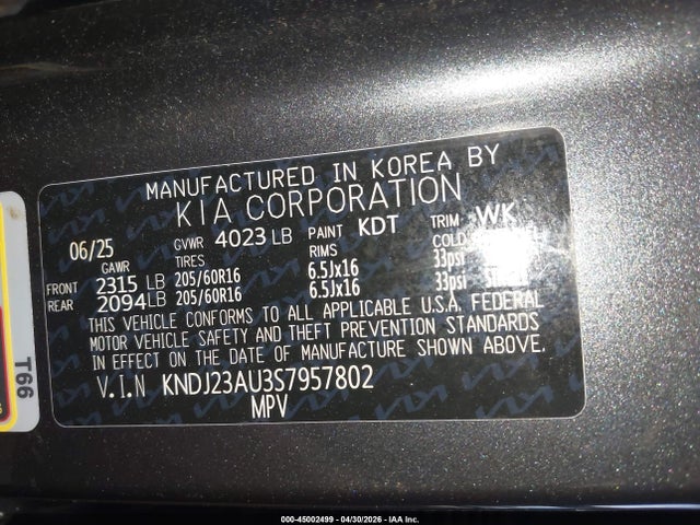 KIA SOUL LX 2025 KNDJ23AU3S7957802 Image 9