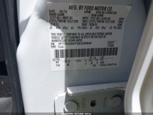 Ford F-250 Lariat 2016 1FT7W2B67GED20844 Image 9