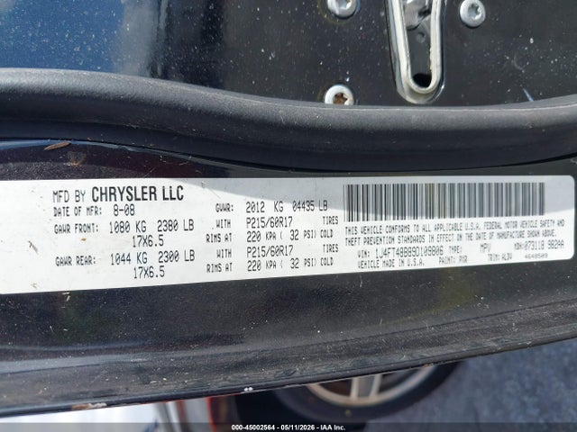 Aukcja sprzedaży 2009 Jeep Patriot Limited, vin: 1J4FT48B89D109806, numer aukcji: 45002564