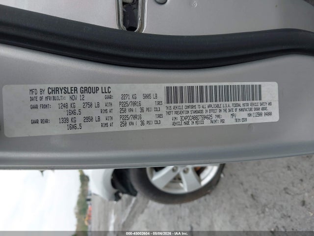 45002604 :رقم المزاد ، 3C4PDCAB8DT594625 vin ، 2013 Dodge Journey American Value Pkg مزاد بيع