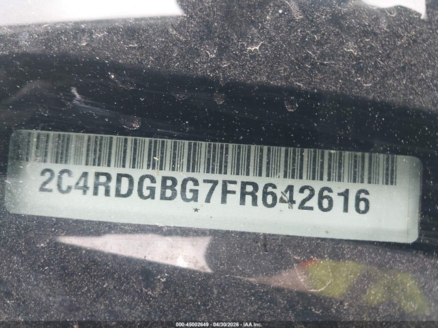 Aukcja sprzedaży 2015 Dodge Grand Caravan Se Plus, vin: 2C4RDGBG7FR642616, numer aukcji: 45002649