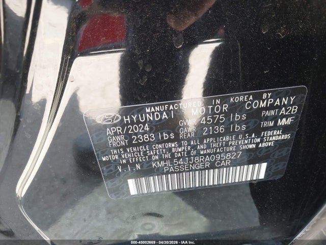 KMHL54JJ8RA095827 Hyundai Sonata Hybrid Limited