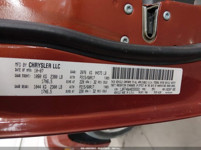 45002683 :رقم المزاد ، 1J8FF48W48D593321 vin ، 2008 Jeep Patriot Limited مزاد بيع