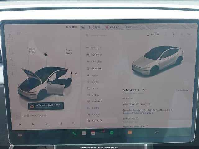 Aukcja sprzedaży 2026 Tesla Model Y, vin: 7SAYGDED2TA468528, numer aukcji: 45002741