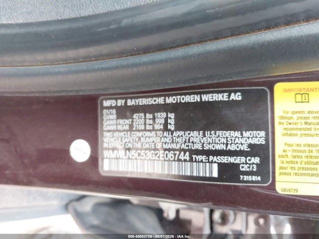 Aukcja sprzedaży 2016 Mini Clubman Cooper, vin: WMWLN5C53G2E06744, numer aukcji: 45002759