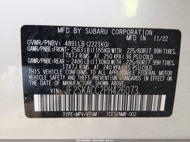 Subaru Forester 2023 JF2SKACC2PH426073 Image 9