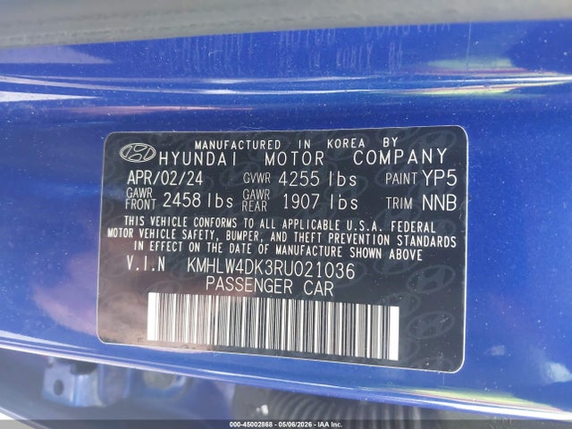 Продажа на аукционе авто 2024 Hyundai Elantra N, vin: KMHLW4DK3RU021036, номер лота: 45002868