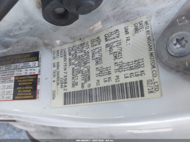 Nissan FRONTIER S 2018 1N6BD0CT9JN739842 Image 9