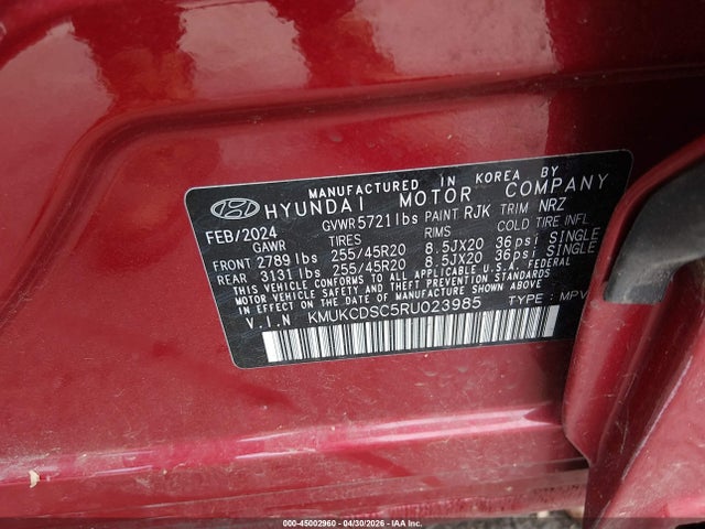 Продаж на аукціоні авто 2024 Genesis Gv60 Advanced Awd, vin: KMUKCDSC5RU023985, номер лоту: 45002960