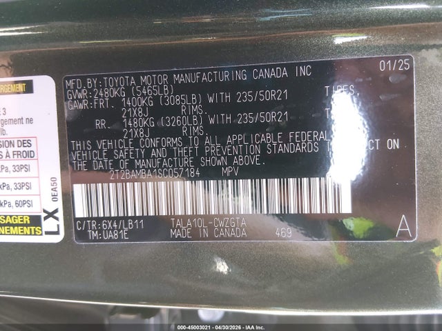 2T2BAMBA1SC057184 Lexus Rx 350 Premium Plus