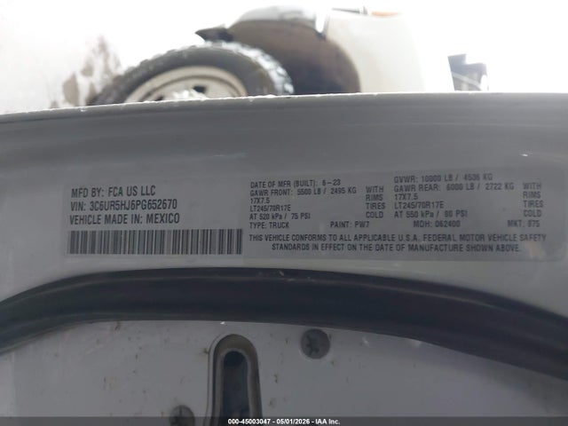 Aukcja sprzedaży 2023 Ram 2500 Tradesman  4x4 8' Box, vin: 3C6UR5HJ6PG652670, numer aukcji: 45003047