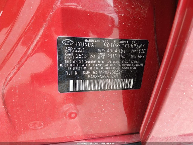 Hyundai SONATA SEL 2021 KMHL64JA2MA158524 Image 9