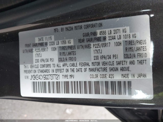 JM3KE4CY9G0737721 Mazda Cx-5 Touring