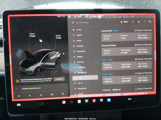 5YJ3E1EA0PF700747 Tesla Model 3 Rear-wheel Drive