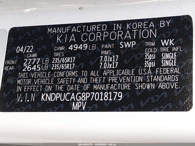 KNDPUCAG8P7018179 KIA Sportage Hybrid Lx